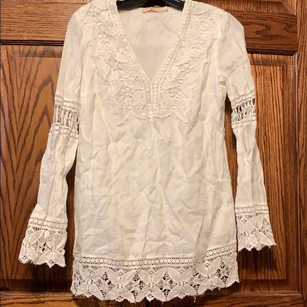 Tory Burch White Tunic Shirt size 4
